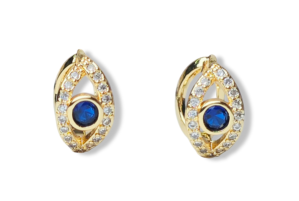 ARETE OJO TURCO CIRCONIAS DORADO