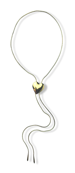 COLLAR WATERPROOF CORBATÍN CORAZÓN AJUSTABLE DORADO