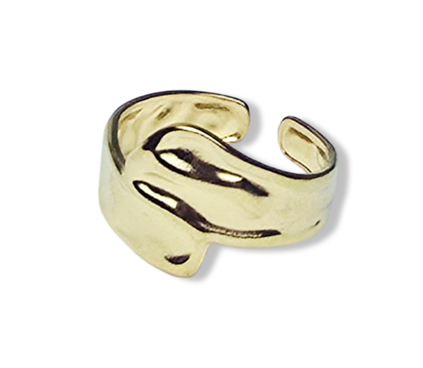 ANILLO WATERPROOF IRREGULAR DORADO