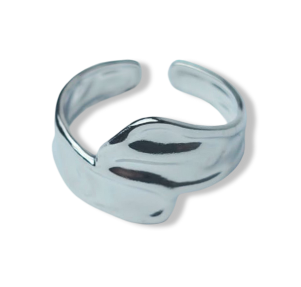 ANILLO WATERPROOF IRREGULAR PLATEADO