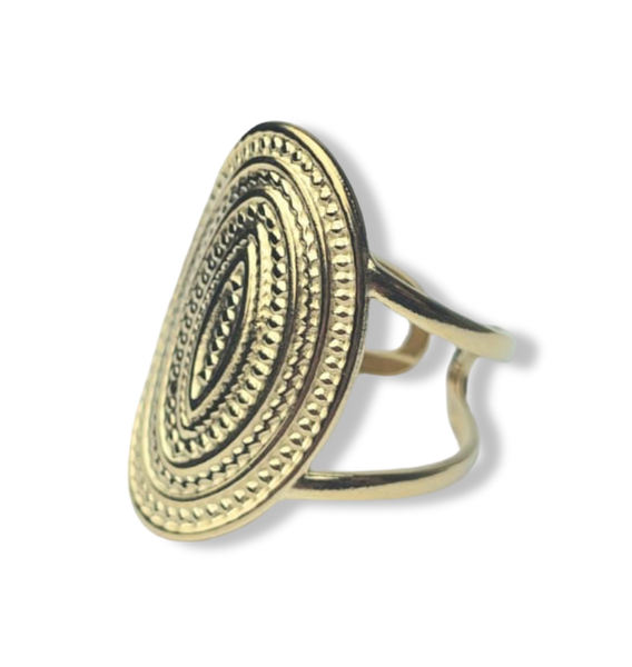 ANILLO WATERPROOF OVALADO DORADO