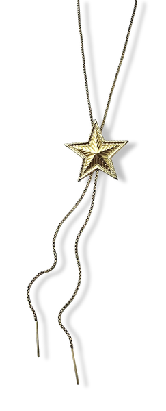 COLLAR WATERPROOF CORBATÍN ESTRELLA AJUSTABLE DORADO