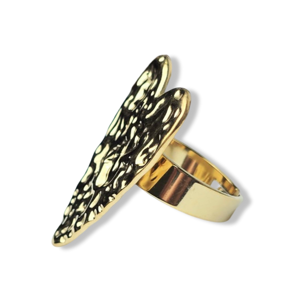 ANILLO WATERPROOF CORAZÓN GRANDE DORADO