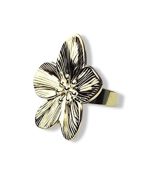ANILLO WATERPROOF FLOR DORADO