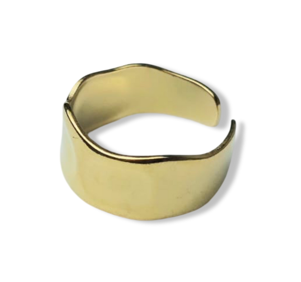 ANILLO WATERPROOF STEEL IRREGULAR DORADO