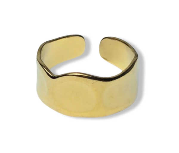 ANILLO WATERPROOF STEEL IRREGULAR DORADO