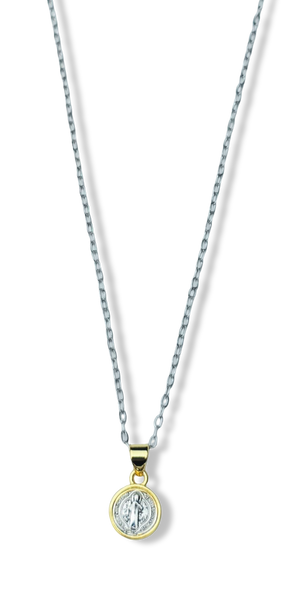 COLLAR BICOLOR SAN BENITO PLATEADO