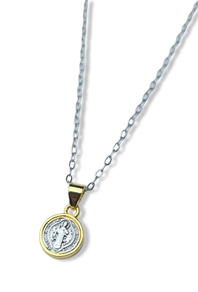 COLLAR BICOLOR SAN BENITO PLATEADO