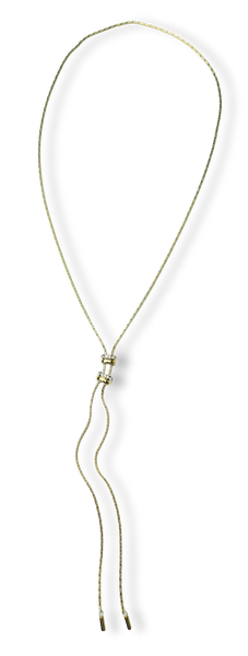 COLLAR WATERPROOF CORBATIN Y CRISTAL AJUSTABLE DORADO