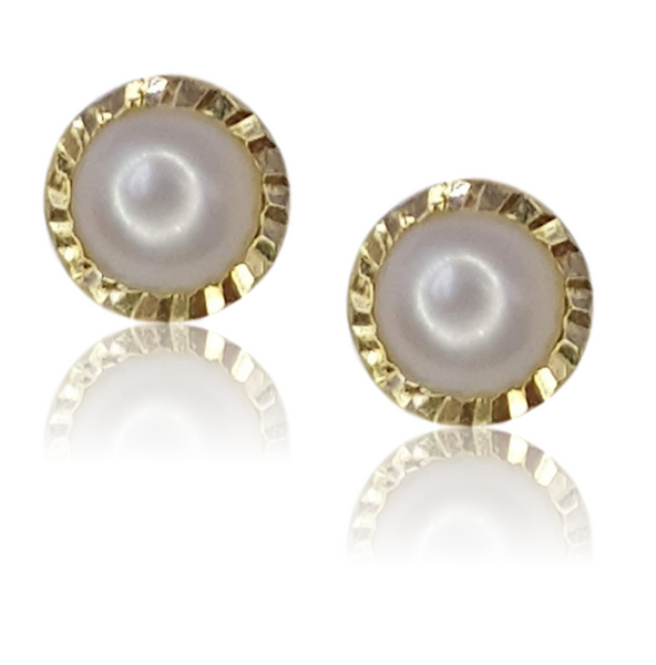 ARETE PERLA ROUND 14K